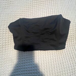 Black Strapless Top